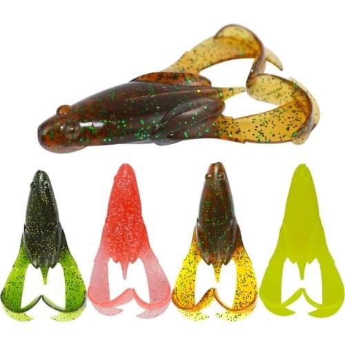 2Pcs/lot Swimbaits Jig Soft Bait Head Fly Fishing 9cm 15.5g Frog Fishing Lure Soft Silicone Bait Plastic Worm Lure Pasca Peche