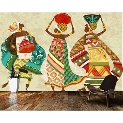 Custom wallpaper 3d, Ethnic style african woman Mural for bedroom sofa background home decoration papel de parede
