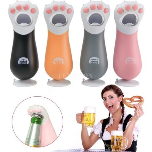 50Pcs/Lot New Fashion Cartoon Lovely Cat Claw Sucker Bottle Opener Fancy Kitchen Supplies