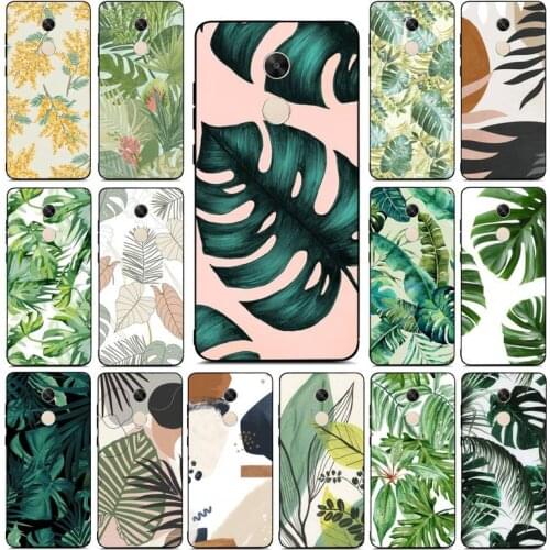 YNDFCNB Palm tree Leaves Plant Flower Phone Case for RedMi note 4 5 7 8 9 pro 8T 5A 4X case