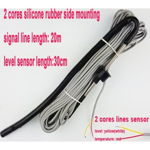 Solar energy water temperature water level sensor heater 30cm two cores silicone rubber side mounting tank tube probe CGQ-14