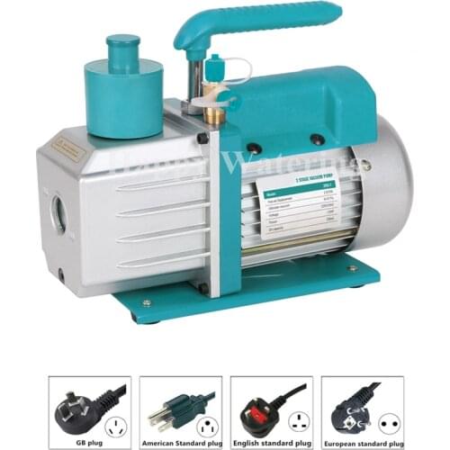 2 Stage 0.3pa 2.5 CFM Refrigeration Rotary Vane Vacuum Pump 220V/50HZ HVAC AC Air tool R410a R134 R22
