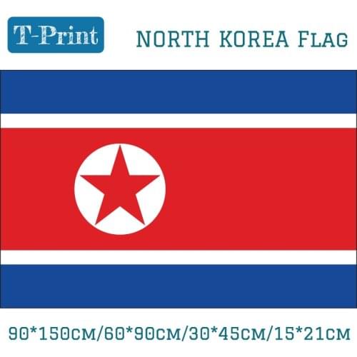 North Korea Flag 90*150cm/60*90cm/15*21cm 3x5ft Hanging Flag 30*45cm Car Flag For National Day / Event / Office