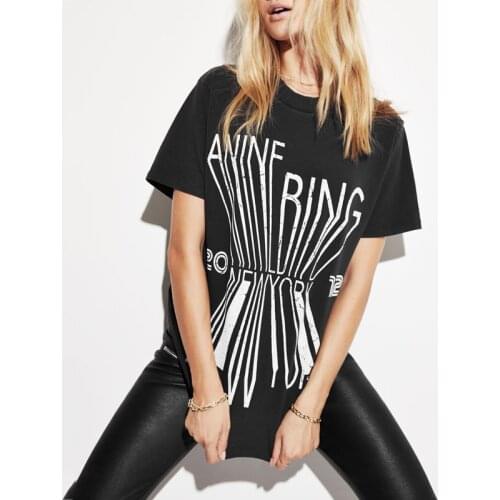 Rowling Black Letter Graphic Tees Woman Summer Round Neck Short Sleeve Cotton T-Shirt Shirt Casual Vintage Classic Top 2021