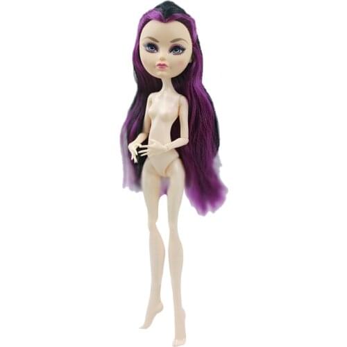 Purple Hair Doll Head for Monster High Doll Heads for Demon Monster Dollhouse DIY Toys for Children Accessories