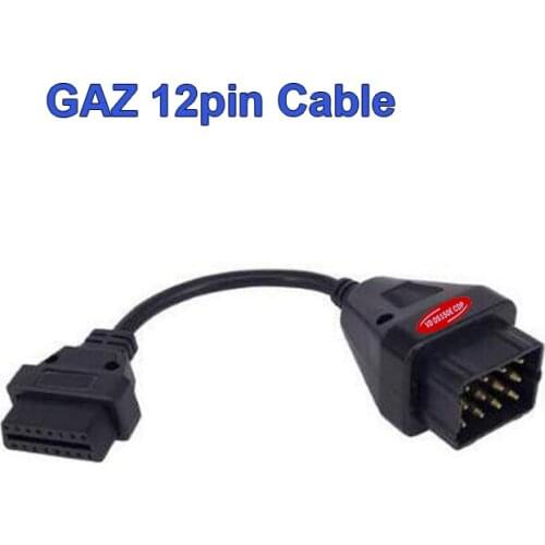 Gaz 12pin for 16 PIN Female to Male 12 pin OBD2 DLC Converter cars Cable gaz12pin for delphis for vdljk autocoms pro Free ship