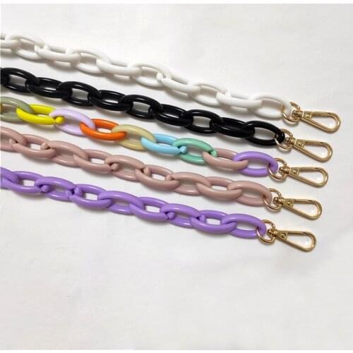 Fashion Acrylic Bag Chain Popular Small Thick Chain Plastic Shoulder Strap Detachable Single Shoulder Messenger O Bag Handles