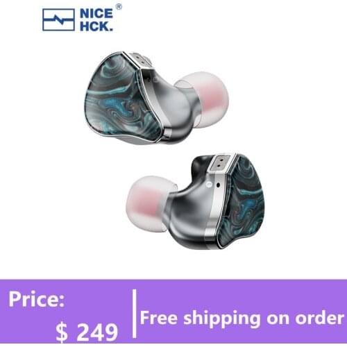 NiceHCK Topguy Flagship HIFI Earphone Sport IEM 10mm Titanium Magnesium Alloy Dynamic Resin Audiophile Earbud Studio Earplug