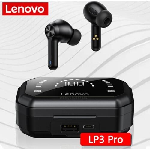 Original Lenovo LP3 Pro Bluetooth V5.0 Wireless Headphones In Ear TWS Earphone with Microphone Hifi Battery Display Gamer Earpod