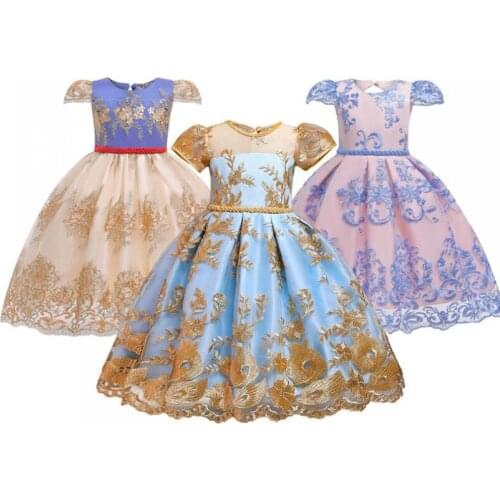 Baby Girls Dress New Year Cute Bow Princess Party Dress Children Flower Girl Dress Of Wedding Gown Kids Birthday Dresses