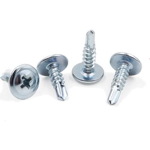 M4.2 Phillips Round Head Drill Tail Self Tapping Screw Carbon Steel Zinc Plated Cross Pan Head Self Drilling Screws Bolts
