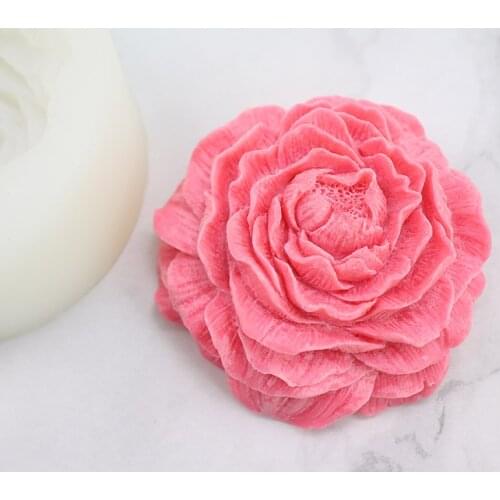 3d peony flower Candle Mold Silicone Goddess Shape Wax Mold Scented Candle Making