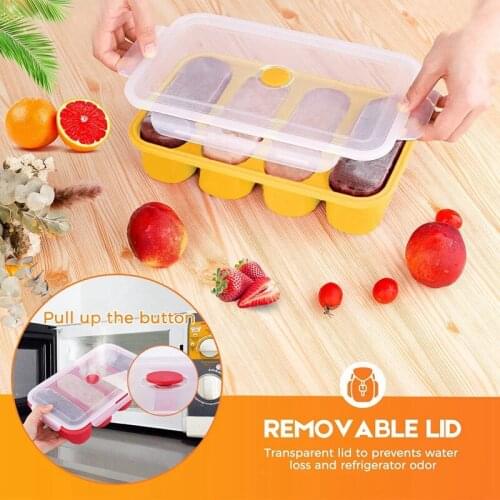 Silicone Freezer Trays Extra Large Super Square Ice-Cube Tray Food Freezing Mold