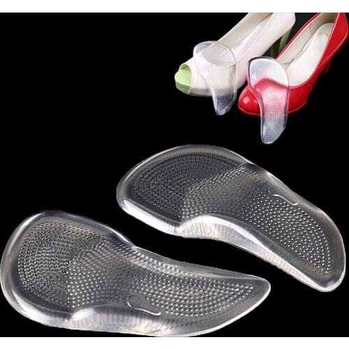 Silicon Gel Insoles for Shoes Woman Men 3/4 Arch Support Orthotics Cushion Pad Flat Foot Orthopedic Insoles