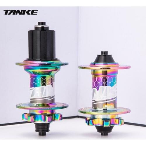 TANKE oil slick MTB bike hubs 32holes 6 pawls 142mm/148mm thru axie aluminum Alloy freehub 135mm quick release 32H hub bicycle