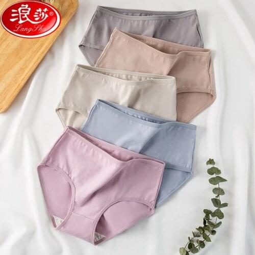 LANGSHA 5Pcs/lot High Waist Panties Women Cotton Shaperwear Soft Underwear Fashion Seamless Briefs Sexy Comfort Female Lingerie