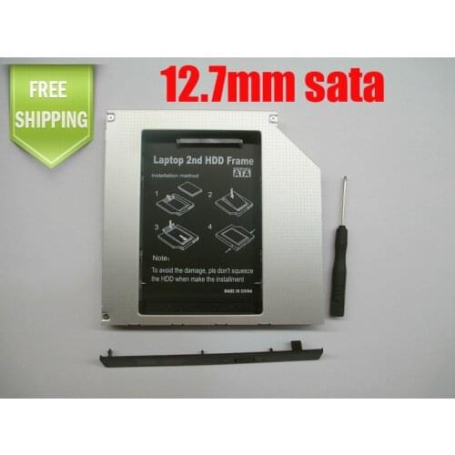 Universal HDD HD Hard Disk Driver 12.7mm 2nd Caddy SATA 3.0 Case Enclosure 2.5" SSD ODD CD DVD ROM Optical Bay Notebook