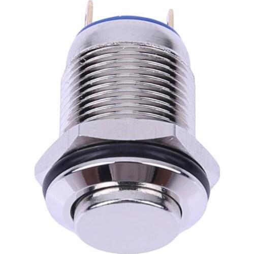12mm Waterproof High Head Top Momentary Metal On-Off Push Button Switch Stainless Steel Boat Car Motorcycle Switch