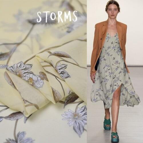 1 Meter Beautiful Simple Elegant Fresh Printing Lo Ve Silk Georgette Fabric Wide Scarf Scarves