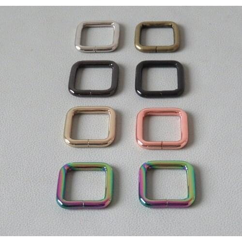 1Pcs 20mm Metal Square Buckle Adjuster Tri Glides For Bag Strap Belt Loop Hardware Dog Leash Backpack Clasp Handmade Accessory