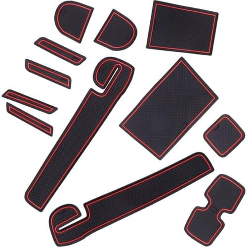 Beler 12pcs Non-Slip Door Gate Slot Pad Cup Holder Mat PVC Fit for SUZUKI SWIFT 2018 Car Accessories