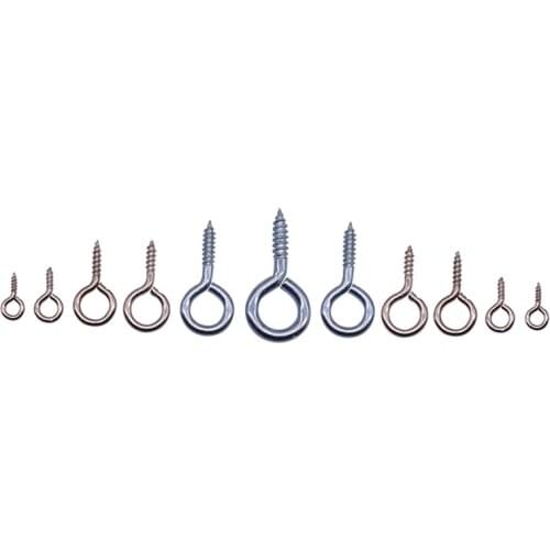 500 pcs Eye Screws DIY Jewelry Wood Products Processing Hardware Fasteners Screws Wholesale 6 Models Optional Screw Rings