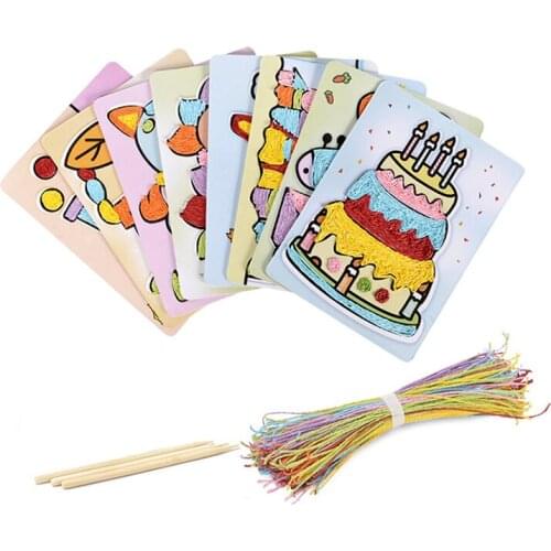 8 Pcs/Lot Paper Rope Painting DIY Creative Material Kids Drawing Tools Arts and Crafts For Kids Educational Early Childhood Toy