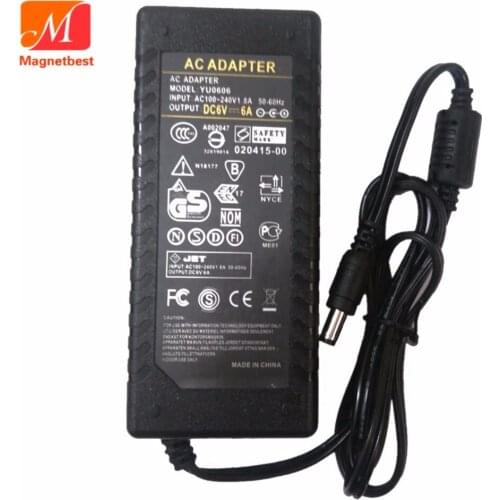 6V 6A 36W AC DC Adaptor With IC Chip Power Supply Adpater 6V6A Charger Transformer For LED Strip Light CCTV 5.5*2.5mm