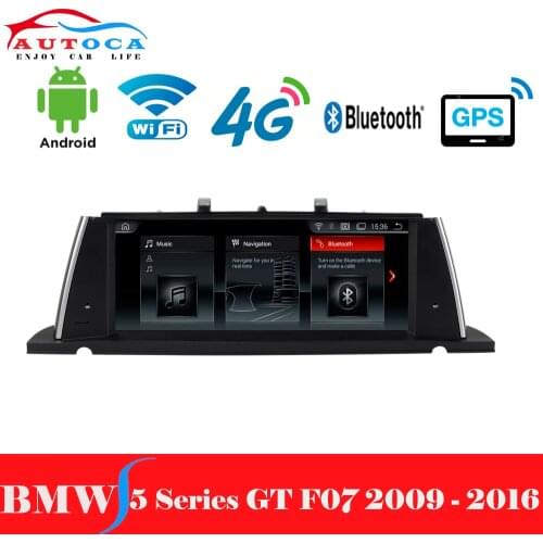 10.2" Android 10 Screen Car Radio Multimedia GPS Player For BMW 5 Series GT F07 2009-2016 CIC NBT System Navi