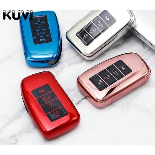 Soft TPU Car Remote Key Case Full Cover Holder Shell For Lexus NX 200 NX300H RX 350 450H ES 350 ES 300h 4 Button Accessories