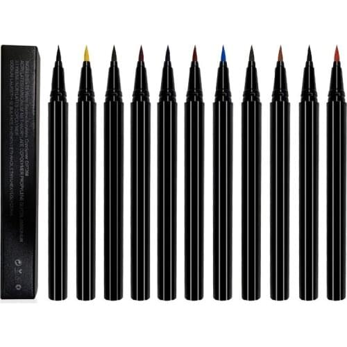 Colorful Makeup Liquid Eyeliner High Thin Pigmented Waterproof Long Lasting Liner Pen no logo Custom Private label Wholesale