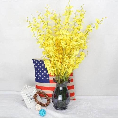 1pcs Orchids Branches Artificial Orchid Silk Cloth Flower Wedding Party Home Decorations Artificial Dried Flowers