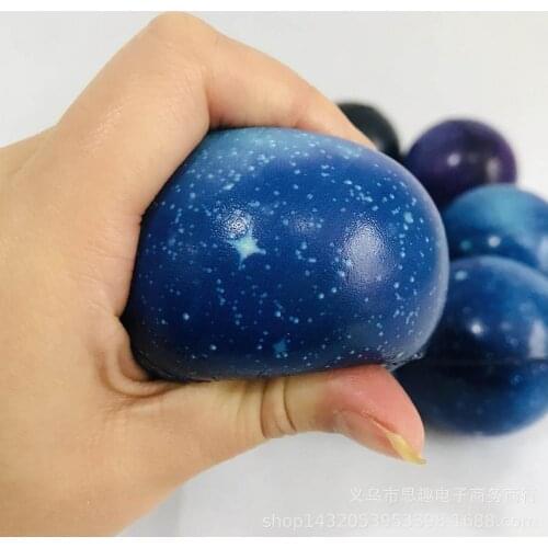 12PCS 6.3cm Color Printing Sponge Solid Soft Ball Starry Sky Ball Early Education Foaming Childrens Toy Bouncy Ball Toy Gift