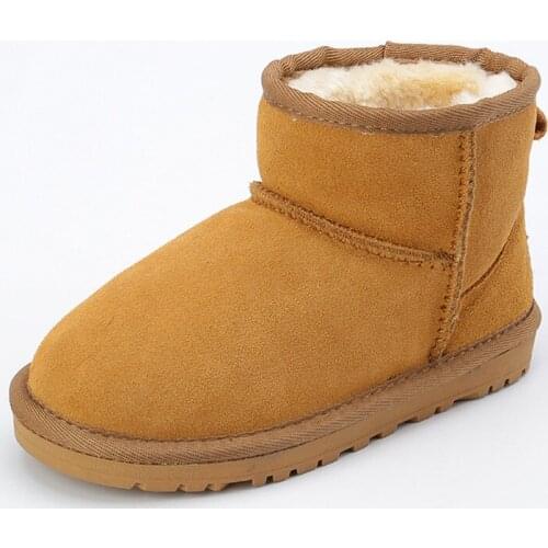 Classic Girls Boys Winter Snow Boots Warm Winter Flat Shoes 2020 New Arrival Australian Children 100% Genuine Leather Shoes