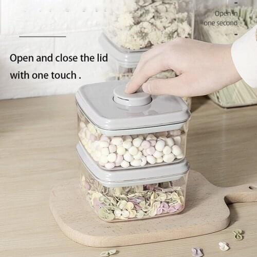 Storage Food Container for Kitchen Sealed Cans Kitchen Storage Box Transparent Food Canister Keep Fresh New Clear Container