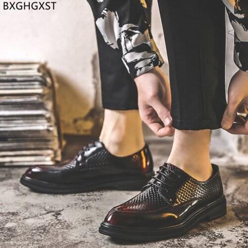 Brown Mens Dress Shoes Black Oxford Leather Shoes for Men 2021 Luxury Wedding Shoes Men Chaussure Homme Zapatos De Hombre Sapato