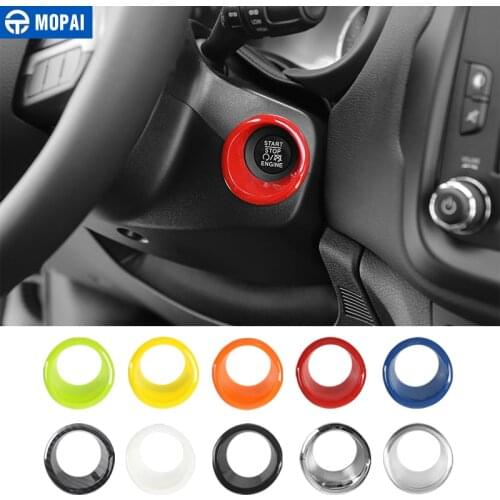 MOPAI ABS Car Engine Start Stop Ignition key Ring Interior Decoration Stickers Accessories for Jeep Renegade 2015+ Car Styling