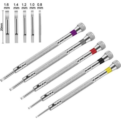 5 Pcs Precision Mini Screwdriver Set With Slotted Phillips Bits For Eyeglasses Clock Watch Glasses Screw Driver Repair Tools