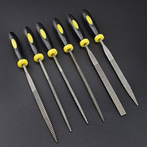 1PC Medium-Toothed Metal Files Set For Metalworking Rasp Flat Round Half-Round Woodworking Steel File Triangle Square I5E8