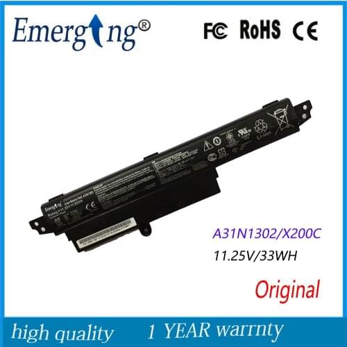 New Original Laptop Battery for ASUS VivoBook A31N1302 VivoBook X200CA X200MA X200M X200LA F200CA 200CA 11.6" A31LMH2