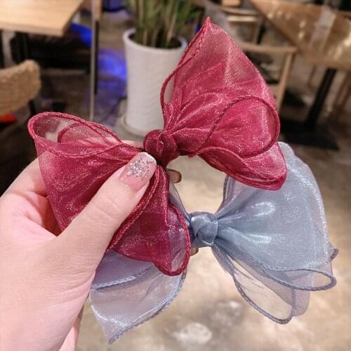 Oaoleer 2021 New Sequin Love Hair Clip Yarn Hair Rope Hairgrips Princess Hairgrip Side Clip Fairy Sweet Lace Hair Accessories