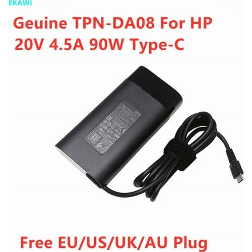 Genuine AC Adapter Charger For HP TPN-DA08 90W 20V 4.5A Type C 940282-003 904144-850 TPN-CA10 X360 15 HSA-Q001PR Laptop Adaptor