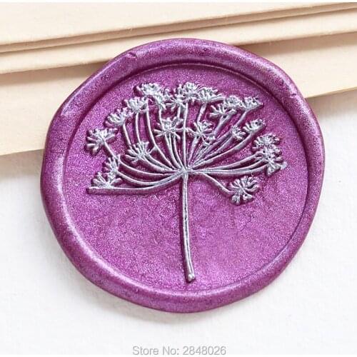 Queen annes lace Seal Stamp,Flower seal stamp,wildflower Seal Stamp Kit,invitation seals,gift packing Party seal