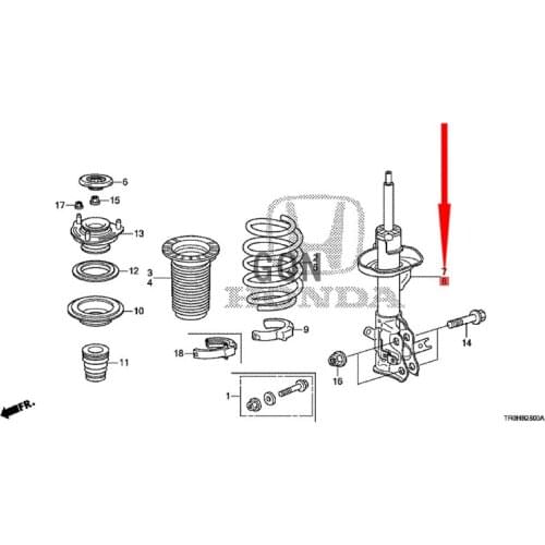 Front shock movement 2013-Hon daC IV IC Hydraulic spring shock absorber Nitrogen damper for electric vehicles