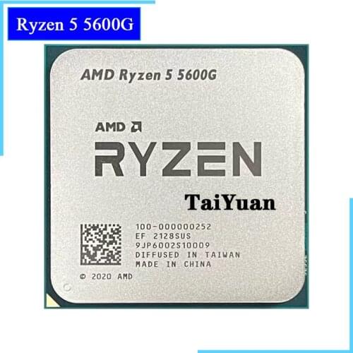 AMD Ryzen 5 5600G R5 5600G 3.9GHz Six-Core Twelve-Thread 65W CPU Processor L3=16M 100-000000252 Socket AM4