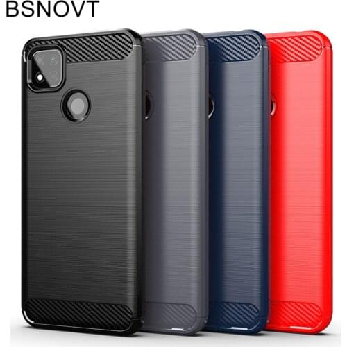 Shockproof Carbon Fiber Cover For Xiaomi Redmi 9C Case Redmi 9C 9 9A 8 8A 7A 6 Soft Silicone Back Case For Redmi 9C Cover Fundas