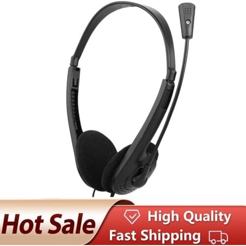 Headphone Wired Headset With Noise-Suppressing Mic Handsfree Headphones Office Outdoor For Computer Laptop Desktop 3.5mm