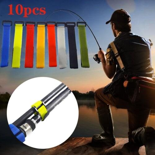 Fishing rod with tie clip belt belt sling buckle fastener hook ring cable tie with fishing tackle Fishing accessories reusable