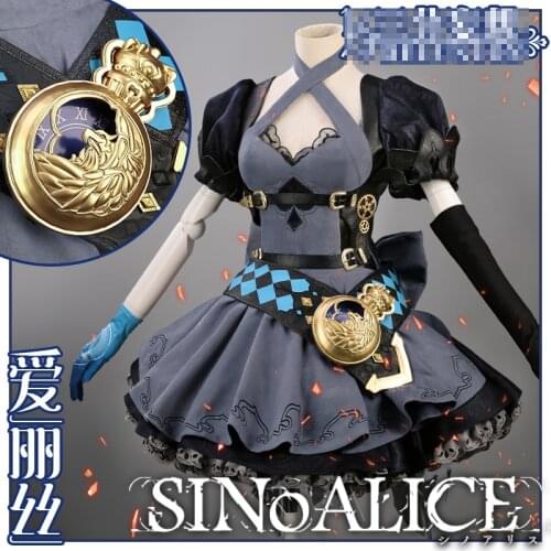 SINoALICE Alice Game Lolita Uniforms Gothic Cosplay Costume Halloween Women Fancy Dress Free Shipping