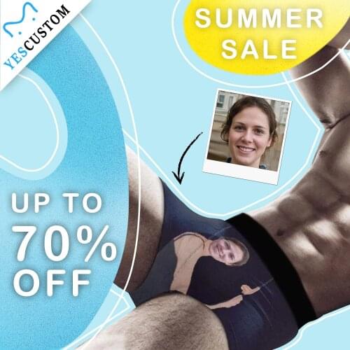 M Yescustom Custom Face Hug My Treasure Men All-Over Print Boxer Briefs Funny Valentines Day Wedding Husband Gift Underwear